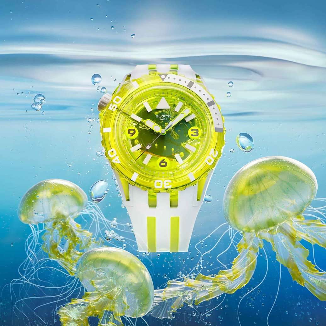 Swatch Swatch Egg Yolk SSCU09J100 , наручные мужские часы фото под углом
