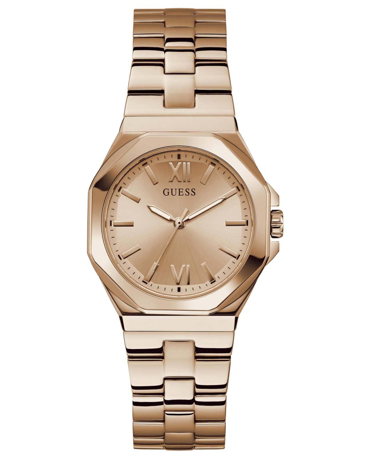 Guess Guess Dress GW0873L3  GW0873L3 кварцевые женские часы золотой циферблат, браслет нержавеющая сталь с ip-покрытием — вид спереди