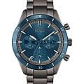Hugo Boss Hugo Boss Santiago HB1513863  HB1513863 кварцевые мужские часы  синий циферблат, браслет нержавеющая сталь с ip-покрытием — вид спереди