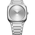D1 Milano D1 Milano Square Disco Grey SQBL01  SQBL01 кварцевые женские часы  серебристый циферблат, браслет нержавеющая сталь — вид спереди