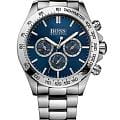 Hugo Boss Hugo Boss Ikon HB1512963  HB1512963 кварцевые мужские часы  синий циферблат, браслет нержавеющая сталь — вид спереди