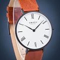 Obaku Obaku  Leather  V283GXBWRZ-DIB мужские часы белый циферблат на запястье