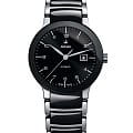 Rado Rado Centrix Diamonds R30942162  R30942162 кварцевые женские часы  черный циферблат, браслет сталь + высокотехнологичная керамика — вид спереди