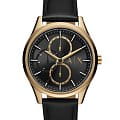 Armani Exchange Armani Exchange Dante AX1869  AX1869 кварцевые мужские часы  черный циферблат, браслет кожаный — вид спереди