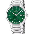 Candino Candino Swiss C4792/2  C4792/2 кварцевые мужские часы  зеленый циферблат, браслет нержавеющая сталь — вид спереди