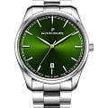 Jacques Philippe Jacques Philippe Odina JPQGS6213X6  JPQGS6213X6 кварцевые мужские часы  зеленый циферблат, браслет нержавеющая сталь — вид спереди