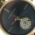 Anne Klein Anne Klein Crystal  3001GPBL  американские женские часы на браслете сталь c pvd покрытием боковой вид