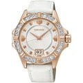 Seiko Seiko SUR800P1  SUR800P1 кварцевые женские часы  белый циферблат, браслет кожаный — вид спереди