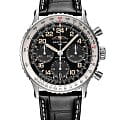 Breitling Breitling Navitimer B02 Chronograph 41 Cosmonaute PB02301A1B1P1  PB02301A1B1P1 механические мужские часы  черный циферблат, браслет кожаный — вид спереди
