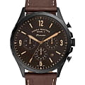 Fossil Fossil Bannon  FS5608  FS5608 кварцевые мужские часы  черный циферблат, браслет кожаный — вид спереди