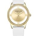 Kenneth Cole Kenneth Cole Transparency KCWLA2220106  KCWLA2220106 кварцевые женские часы  золотой циферблат, браслет кожаный — вид спереди