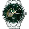 Seiko Seiko Presage SSA463J1  SSA463J1 механические мужские часы  зеленый циферблат, браслет нержавеющая сталь — вид спереди