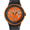 Jacques Lemans Jacques Lemans Sport 1-1784M  1-1784M кварцевые женские часы  оранжевый циферблат, браслет силикон — вид спереди