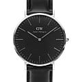 Daniel Wellington Daniel Wellington Classic Sheffeld DW00100133  DW00100133 кварцевые мужские часы  черный циферблат, браслет кожаный — вид спереди
