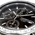 Seiko SBTQ041 наручные мужские часы застежка крупным планом