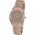 Jacques Lemans Jacques Lemans 1-1797H  1-1797H кварцевые женские часы  коричневый циферблат, браслет сталь + керамические вставки — вид спереди