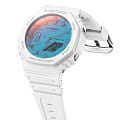 Casio Casio G-Shock GA-2100TL-7ADR (GA-2100TL-7A) электронные мужские часы часы, крупный план  циферблат