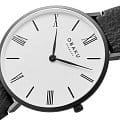Obaku Obaku  Leather  V283GXBWRB-DIB  датские мужские часы на браслете кожаный боковой вид