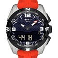 Tissot Tissot T-Toucht-T Expert Solar Asian Games T091.420.47.057.03  T0914204705703 кварцевые мужские часы  черный циферблат, браслет каучук — вид спереди
