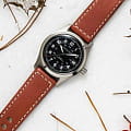 Hamilton Hamilton Khaki Field Auto H70555533 механические мужские часы часы, крупный план черный циферблат