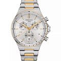 Certina Certina DS-7 Chronograph C043.417.22.031.00  C0434172203100 механические мужские часы  серебристый циферблат, браслет нержавеющая сталь с pvd-покрытием — вид спереди