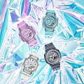 Casio Casio G-Shock GMA-S2100SK-4A — наручные женские часы наручные часы в перспективе фиолетовый циферблат