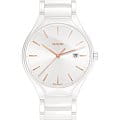 Rado Rado True R27240102  R27240102 кварцевые мужские часы  белый циферблат, браслет высокотехнологичная плазменная керамика — вид спереди