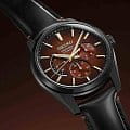 Seiko Seiko Presage Sharp Edged Series SPB329 механические мужские часы часы, крупный план коричневый циферблат