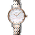 Seiko Seiko SFQ806P1  SFQ806P1 кварцевые женские часы  перламутровый циферблат, браслет сталь c pvd покрытием — вид спереди