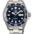 Orient Orient Diving Sport Automatic AA02005D  AA02005D механические мужские часы  синий циферблат, браслет нержавеющая сталь — вид спереди