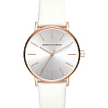 Armani Exchange Armani Exchange AX5562  AX5562 кварцевые женские часы  белый циферблат, браслет кожаный — вид спереди