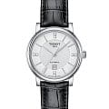 Tissot Tissot Carson Premium Lady Automatic T122.207.16.036.01 Carson T1222071603601 механические женские часы  белый циферблат, браслет кожаный — вид спереди
