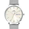 Daniel Wellington Daniel Wellington Classic Day Display Sterling Champagne DW00100828  DW00100828 кварцевые мужские часы  белый циферблат, браслет нержавеющая сталь — вид спереди