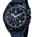 Maserati Maserati Traguardo R8871612042  R8871612042 кварцевые мужские часы  синий циферблат, браслет каучук — вид спереди