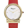 Salvatore Ferragamo Salvatore Ferragamo SFIY00319  SFIY00319 кварцевые женские часы  перламутровый циферблат, браслет кожаный — вид спереди