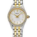 Seiko Seiko Discover More SUR540P1  SUR540P1 кварцевые женские часы  белый циферблат, браслет нержавеющая сталь с pvd-покрытием — вид спереди