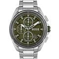 Hugo Boss Hugo Boss Volane HB1513951  HB1513951 кварцевые мужские часы  зеленый циферблат, браслет нержавеющая сталь — вид спереди