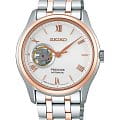 Seiko Seiko SSA412J1  SSA412J1 механические мужские часы  белый циферблат, браслет сталь c pvd покрытием — вид спереди
