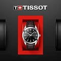 Tissot Tissot Gentleman T127.410.16.051.01 кварцевые мужские часы часы, крупный план черный циферблат