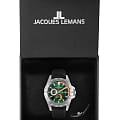 Jacques Lemans Jacques Lemans 42-11D  австрийские мужские часы на браслете кожаный боковой вид