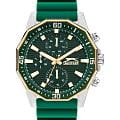 Slazenger Slazenger SL.09.2298.2.07  SL.09.2298.2.07 кварцевые мужские часы  зеленый циферблат, браслет силикон — вид спереди
