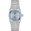 Tissot Tissot PRX 25 mm T137.010.11.351.00  T1370101135100 кварцевые женские часы  голубой циферблат, браслет нержавеющая сталь — вид спереди