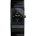 Rado Rado Ceramica R21540742  R21540742 кварцевые женские часы  черный циферблат, браслет высокотехнологичная плазменная керамика — вид спереди