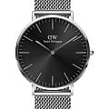 Daniel Wellington Daniel Wellington Classic Mesh Onyx DW00100629  DW00100629 кварцевые мужские часы  черный циферблат, браслет нержавеющая сталь — вид спереди