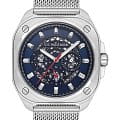 U.S. Polo Assn. U.S. Polo Assn. Fundamental USPA1063-02  USPA1063-02 кварцевые мужские часы  синий циферблат, браслет нержавеющая сталь — вид спереди