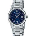 Casio Casio Collection LTP-V002D-2B3  LTP-V002D-2B3 кварцевые женские часы  синий циферблат, браслет нержавеющая сталь — вид спереди