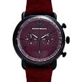 Emporio Armani Emporio Armani AR11265  AR11265 кварцевые мужские часы  красный циферблат, браслет кожаный — вид спереди