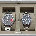 Часы Fossil Rye His and Her Multifunction Stainless Steel Watch Set BQ2644SET фото 2