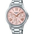 Casio Casio Sheen SHE-3516D-4A  SHE-3516D-4A кварцевые женские часы  розовый циферблат, браслет нержавеющая сталь — вид спереди