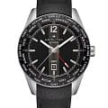 Hamilton Hamilton Broadway GMT Limited Edition H43725731  H43725731 механические мужские часы  черный циферблат, браслет кожаный — вид спереди
